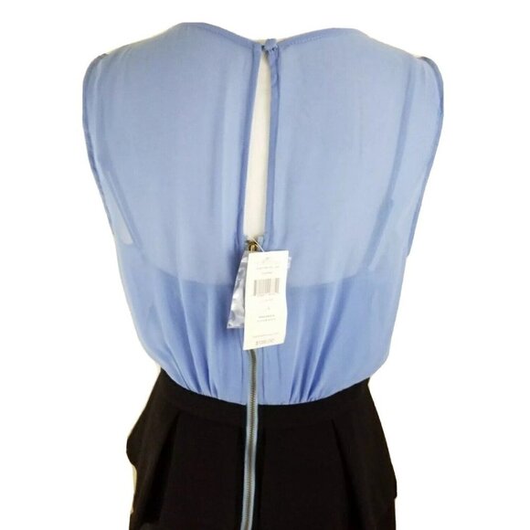 Max & Cleo~Women's Size 8~Black & Blue A-Line Career Ware to Work Dress NWT $138 - Picture 2 of 7